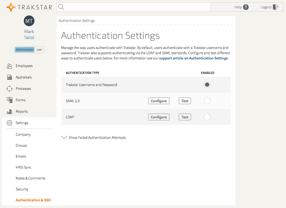 setting up saml authentication trakstar saml authentication