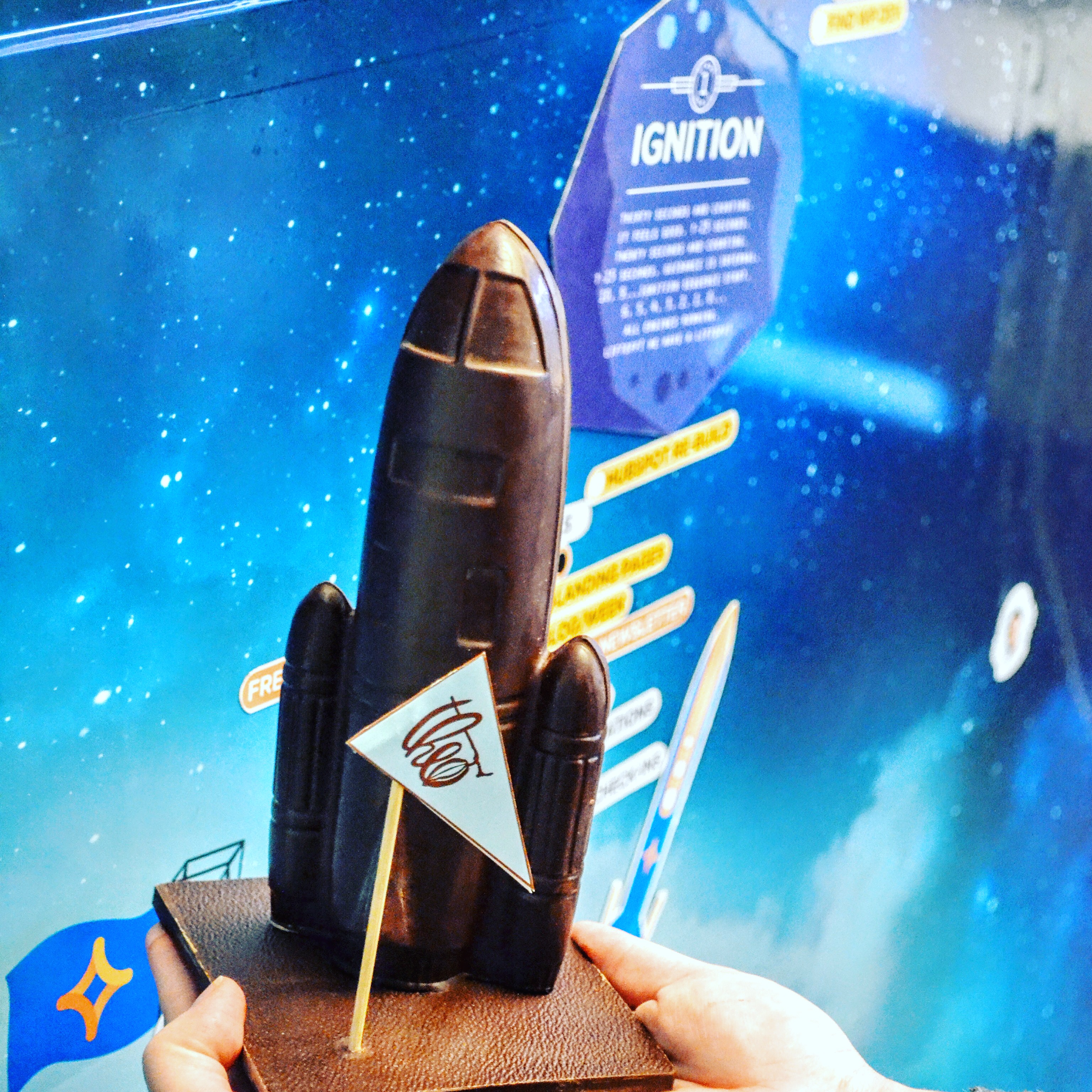 Chocolate rocket Liftoff!